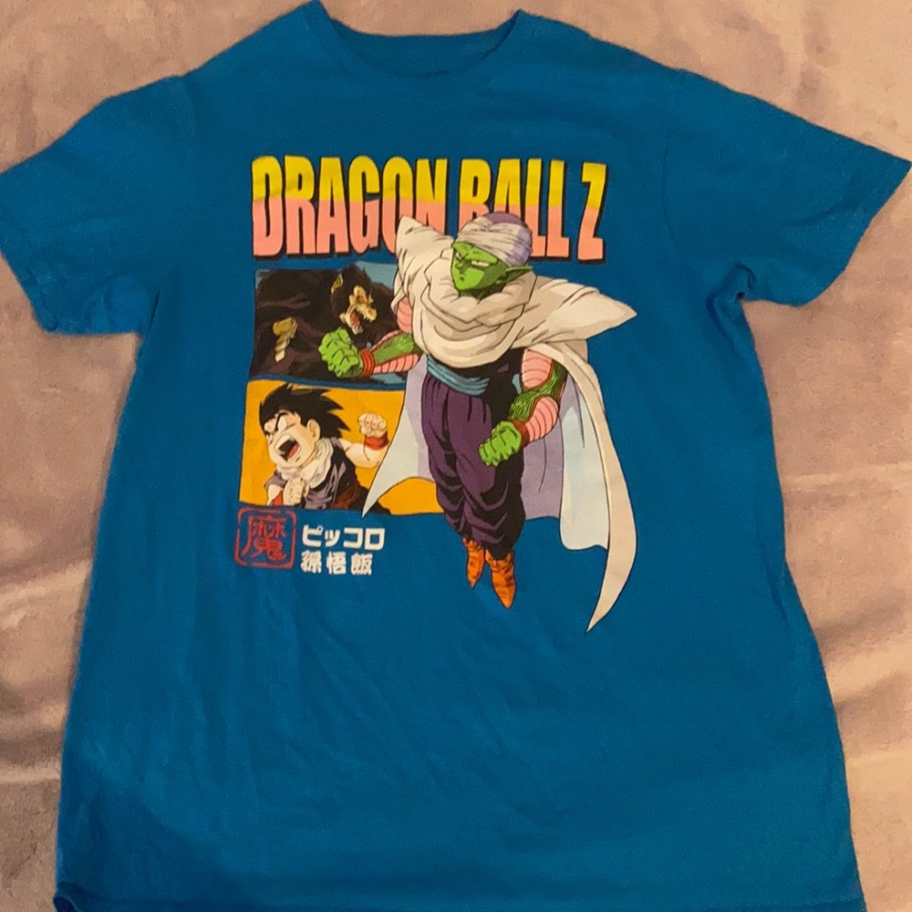 blue dragon ball z shirt SIZE: MEDIUM